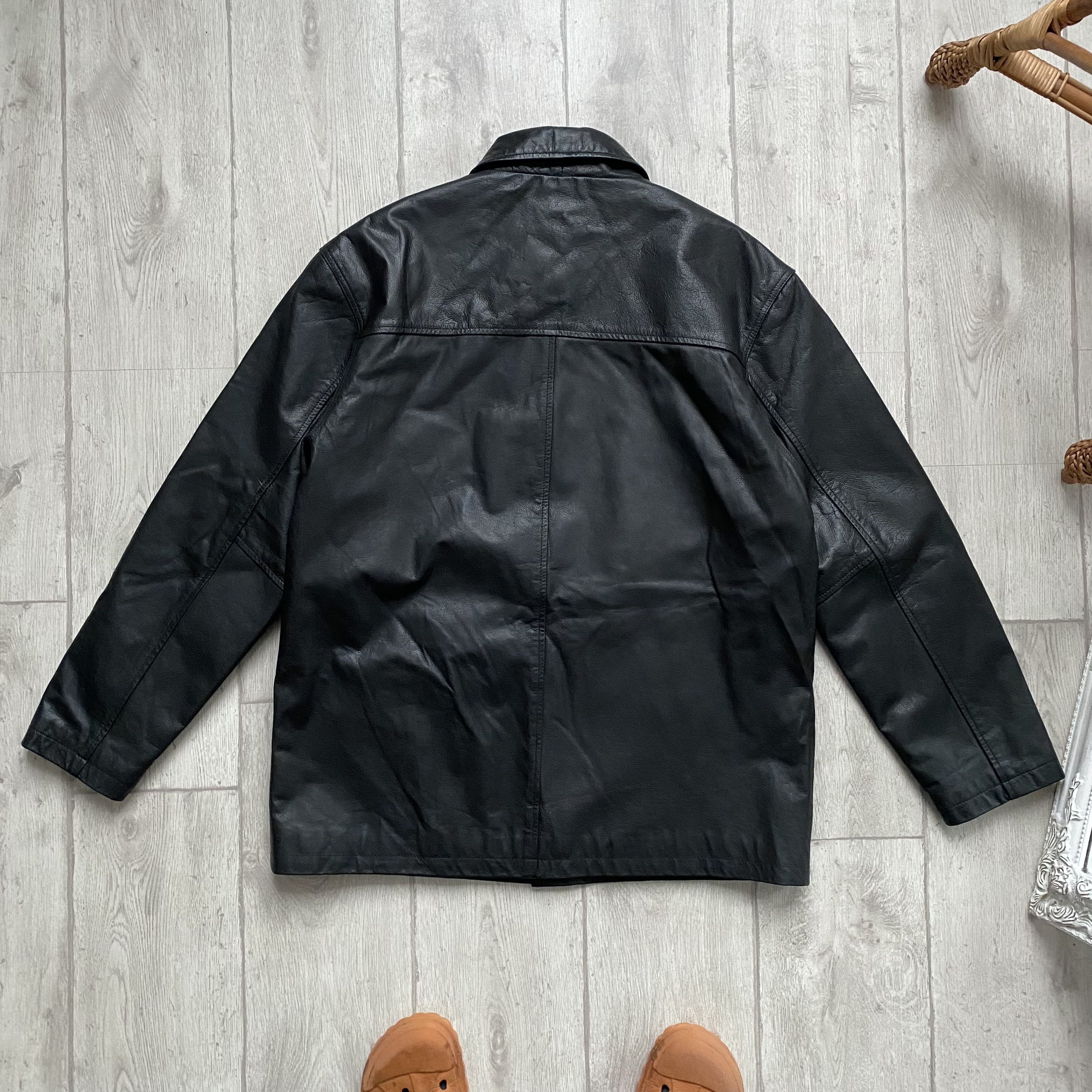 Marlboro Classics Vintage 90s Genuine Leather Jacket USA Balenciaga style Size US L / EU 52-54 / 3 - 10 Thumbnail
