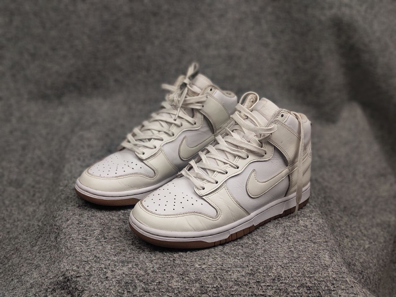 Nike Nike Dunk High Sail Gum Leather White Sneakers Vintage Style Size US 7.5 / EU 40-41 - 12 Thumbnail