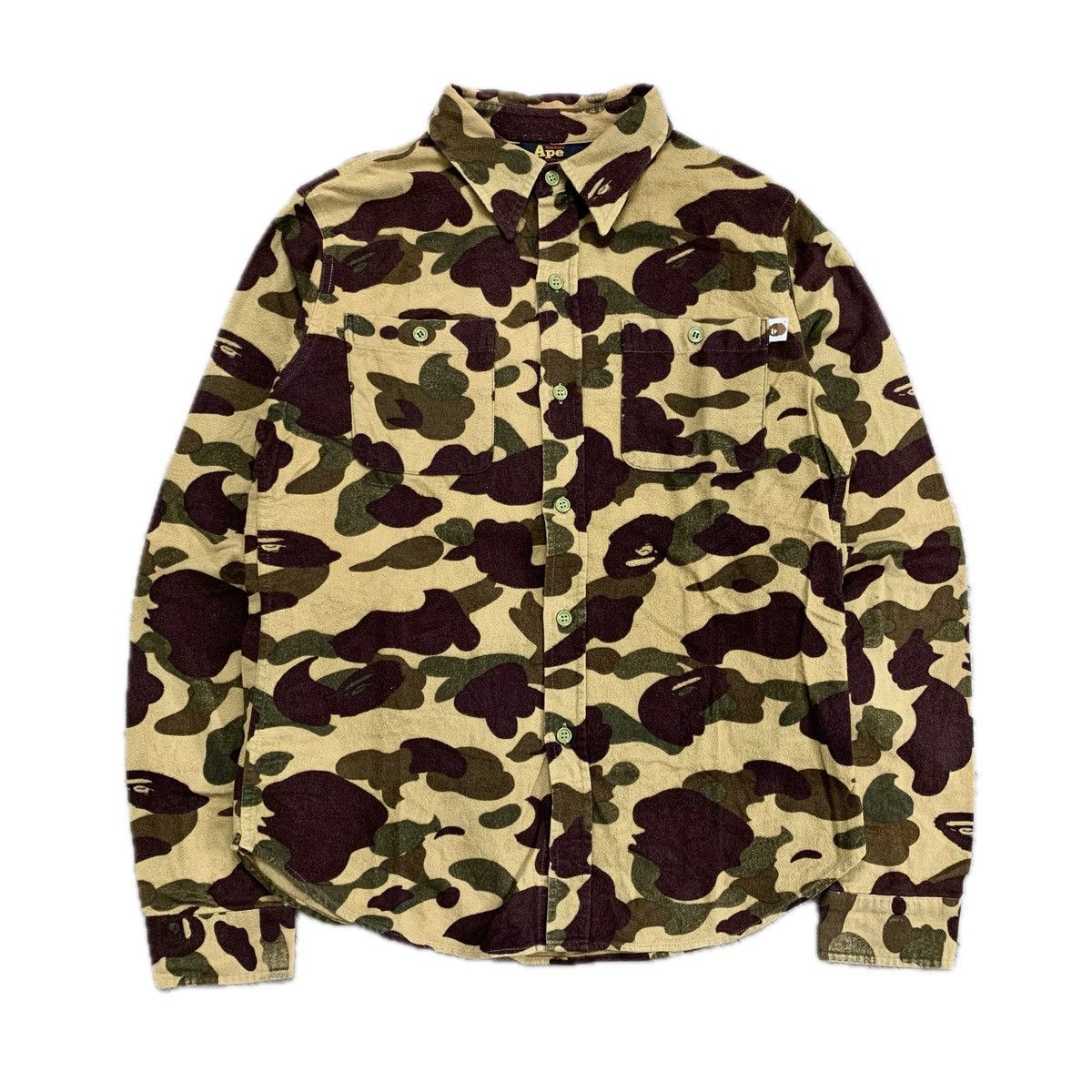 Bape × Vintage Vintage A Bathing Ape Iconic Camouflage Flanel Shirt Size US M / EU 48-50 / 2 - 1 Thumbnail
