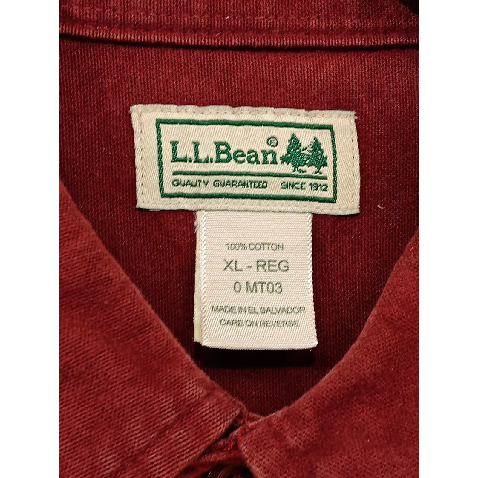 Vintage VINTAGE L.L. Bean Shirt Mens XL Red Heavyweight Chamois Knit Button-Up Casual Travel Classic Outdoors Size US XL / EU 56 / 4 - 4 Thumbnail