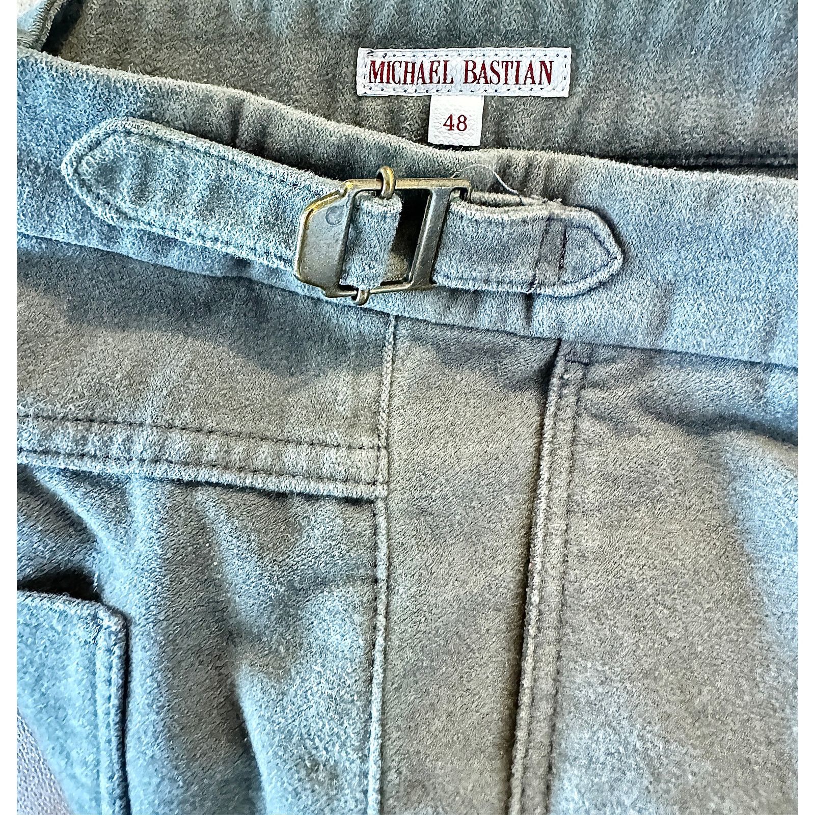 Michael Bastian MICHAEL BASTIAN Adjustable Waist Shadow Gray Pants Size US 32 / EU 48 - 4 Thumbnail