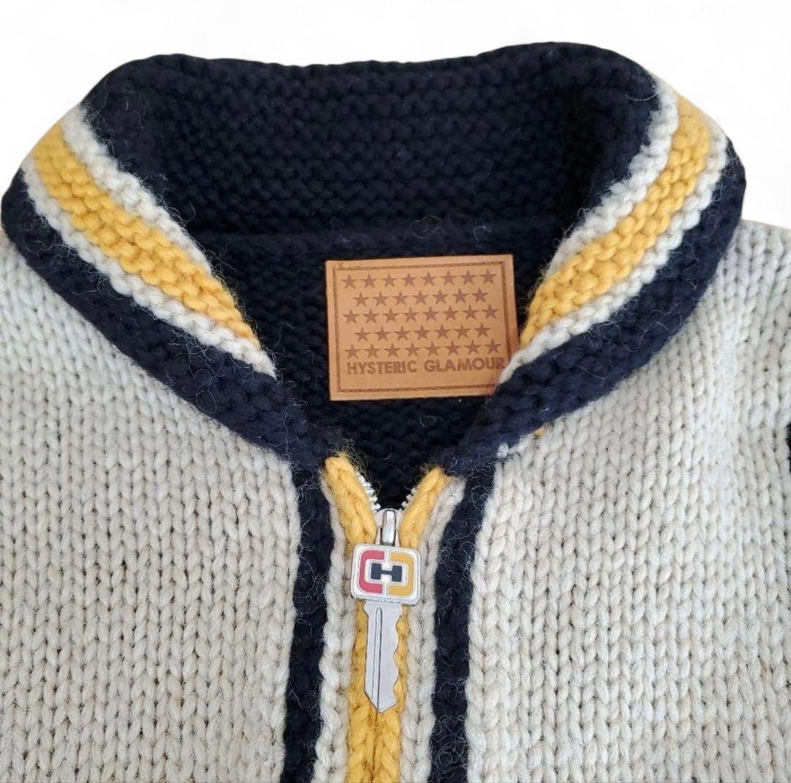Hysteric Glamour Hysteric Glamour - Knit Sweater with Zip-Up and Letter Detal Size US L / EU 52-54 / 3 - 3 Thumbnail