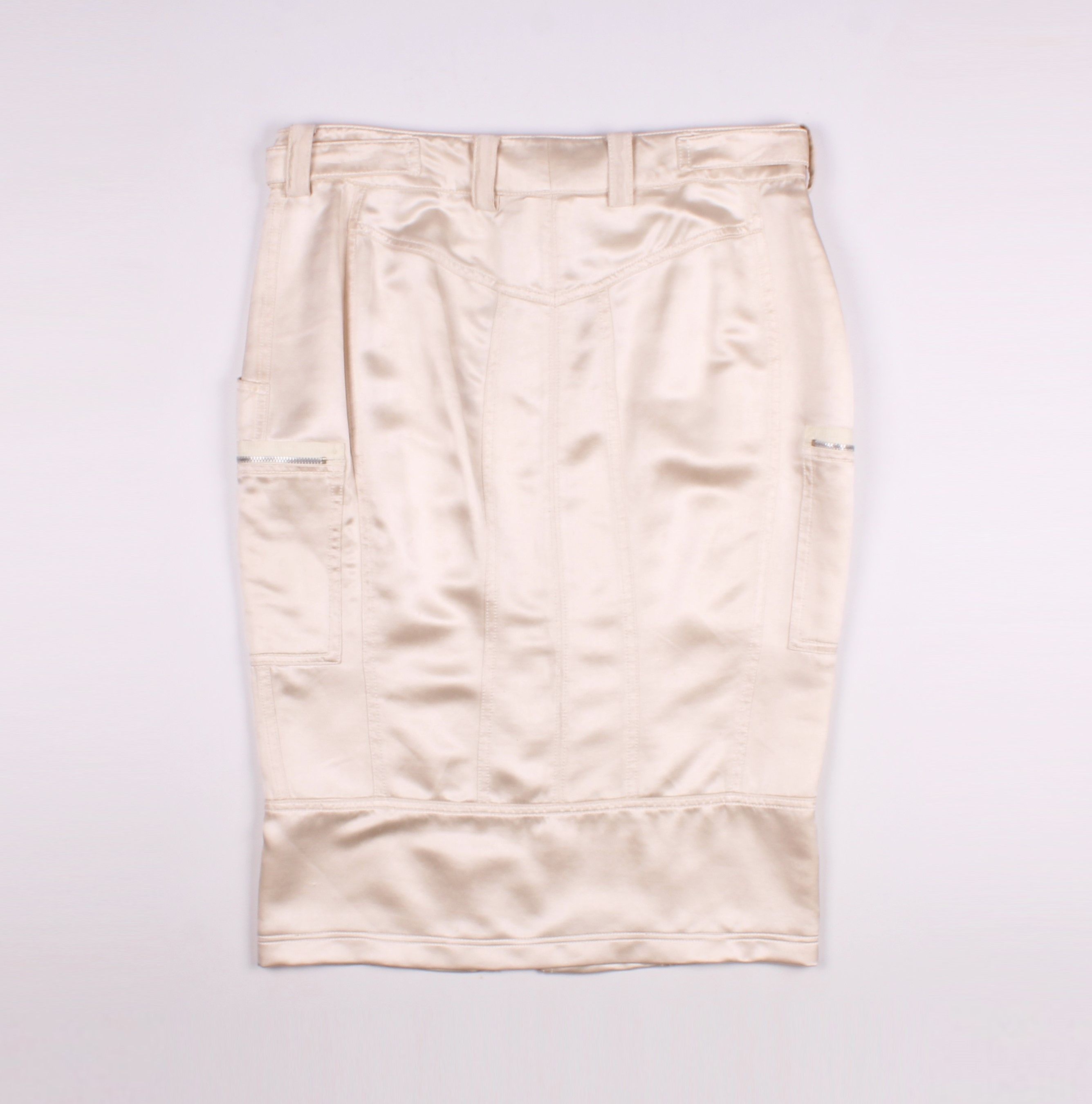 Emanuel Ungaro × Vintage Emanuel Ungaro Vintage Beige Silk Midi Skirt Size 30" / US 8 / IT 44 - 11 Thumbnail