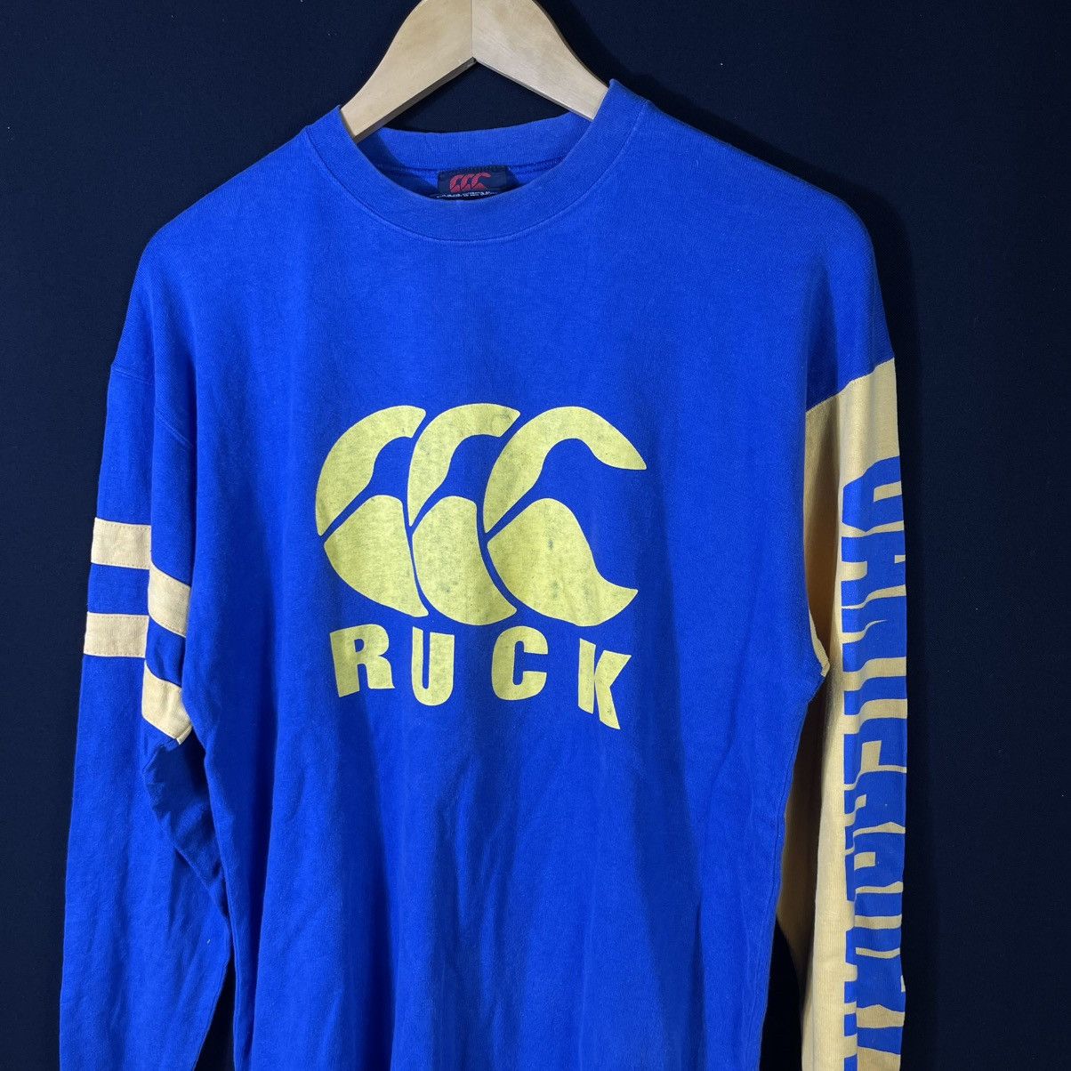 Canterbury of New Zealand Vintage Canterbury RUCK Big Logo Spellout Rugby Tshirt Size US M / EU 48-50 / 2 - 3 Thumbnail