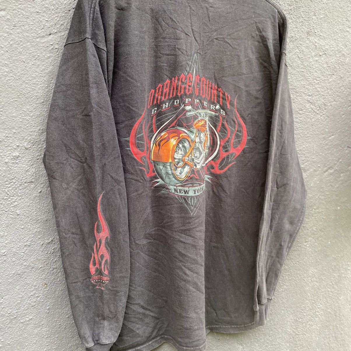 West Coast Choppers Thrashed Faded Vintage Y2k Orange County Choppers L/S Tee Size US L / EU 52-54 / 3 - 2 Thumbnail