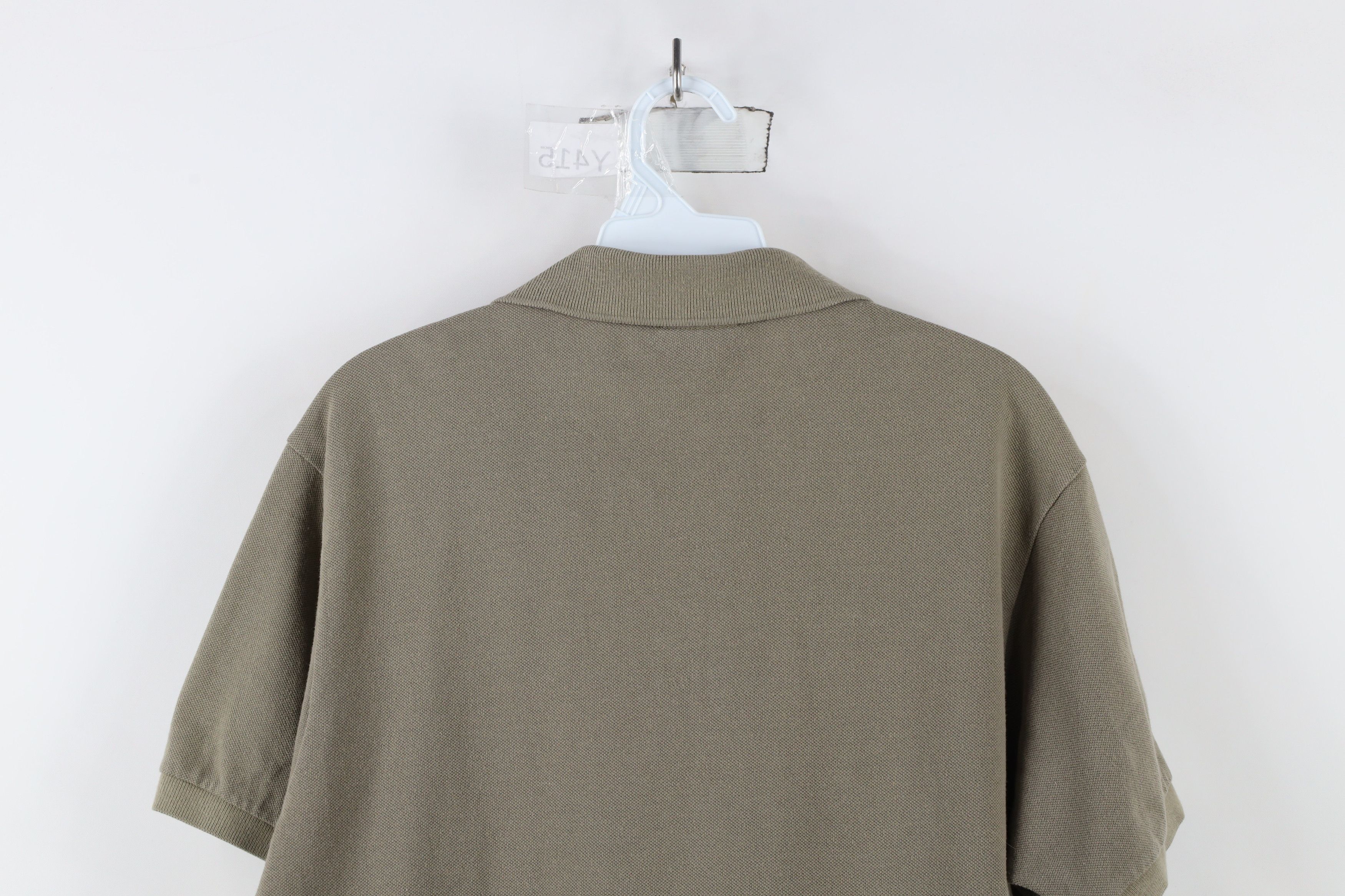 Lacoste × Vintage Vintage Lacoste Croc Logo Collared Polo Shirt Green Brown Size US L / EU 52-54 / 3 - 9 Thumbnail