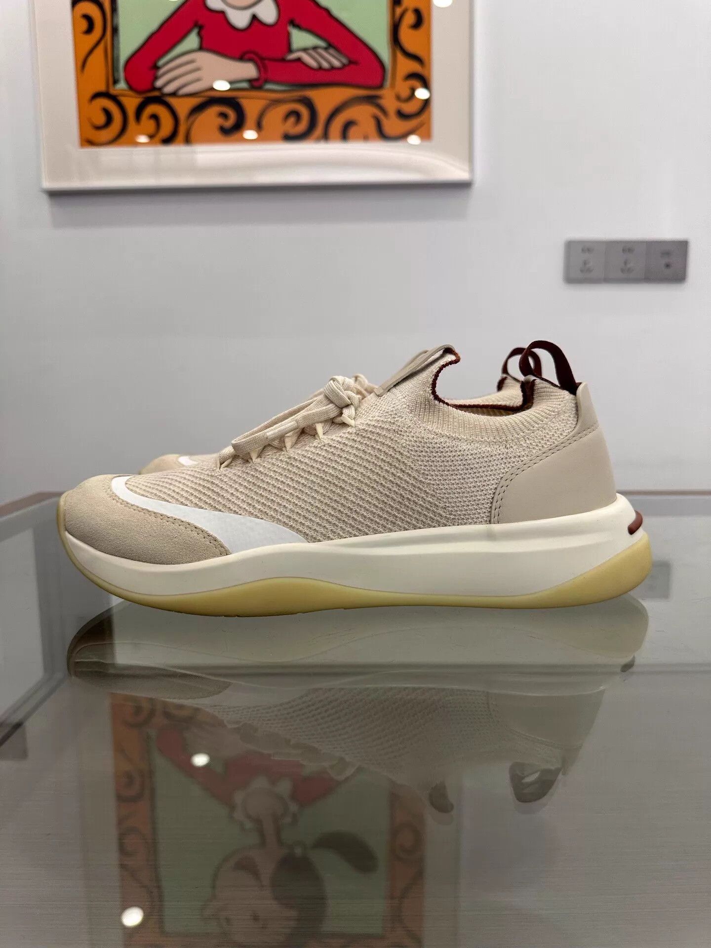 Loro Piana Loro Piana 410 LP Walk Skye Men Beige Mesh Sneaker 42 99 New Size US 9 / EU 42 - 4 Thumbnail