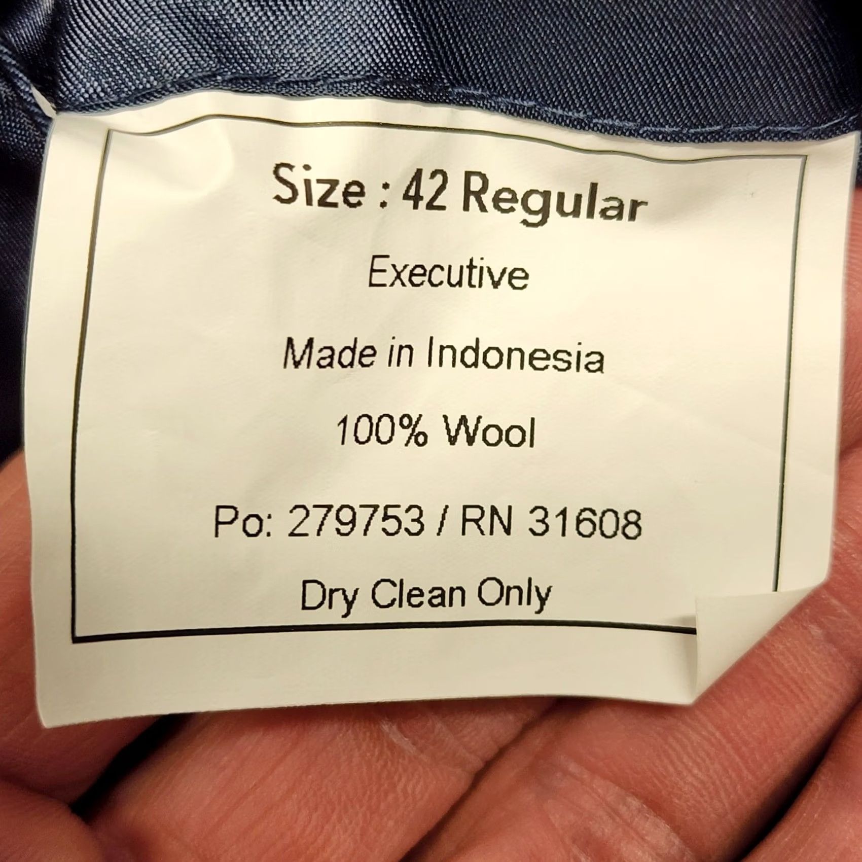 Jos. A. Bank Jos A Bank Blazer Mens 42R Navy Blue Gold Button Traditional Fit Sport Coat Wool Size 42R - 7 Thumbnail