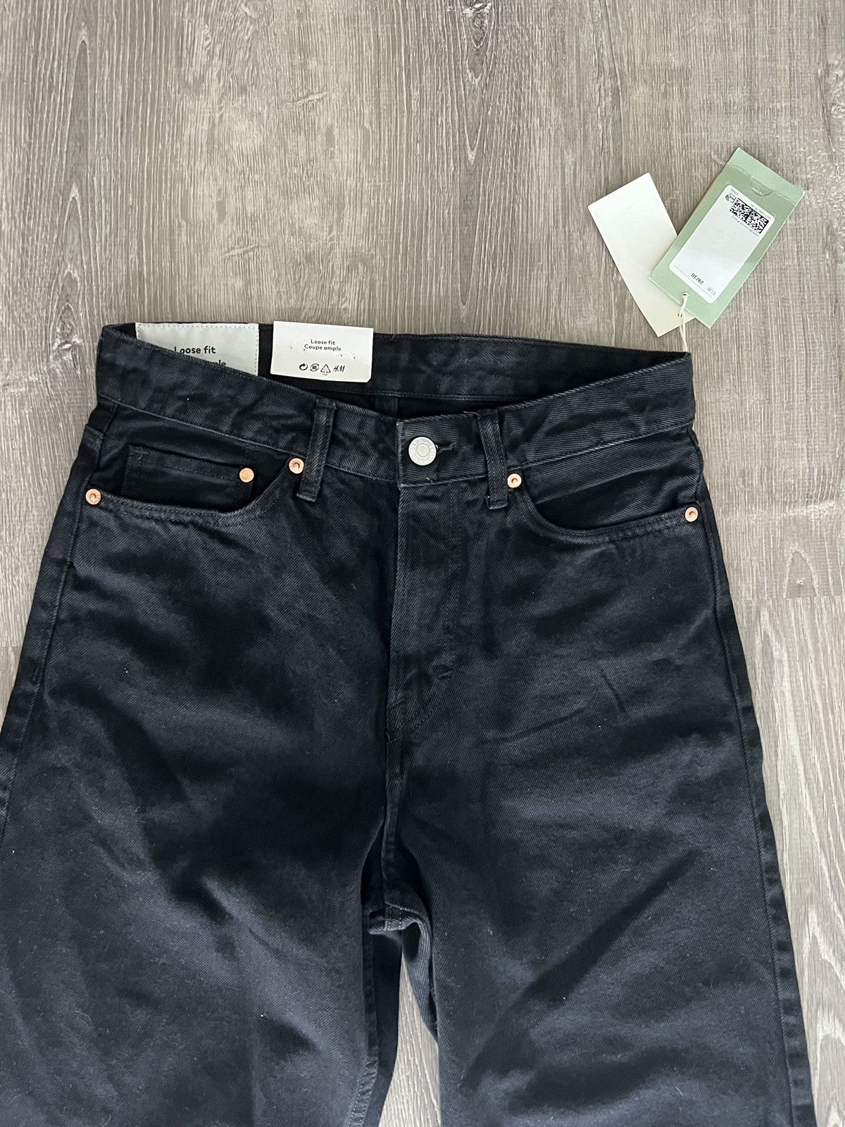 H&M Black Denim Size US 28 / EU 44 - 2 Thumbnail