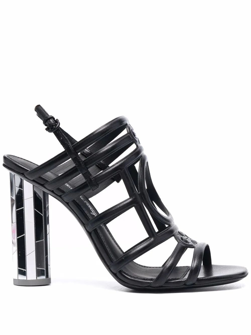 Salvatore Ferragamo o1y0426 Slingback Strap Sandals in Black Size US 5.5 / IT 35.5 - 1 Thumbnail