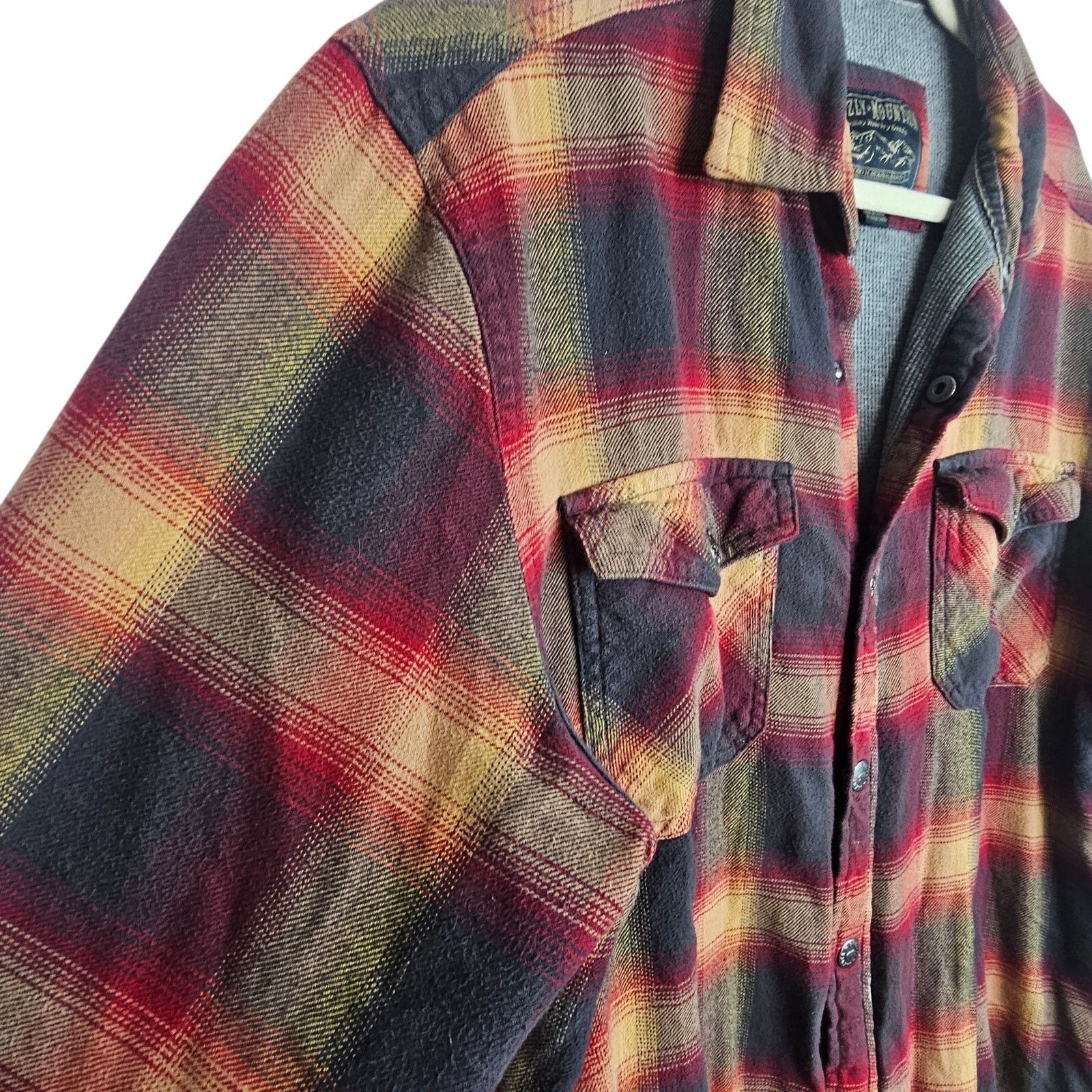 Dakota Grizzly Grizzly Mountain Mens Plaid Flannel Shacket Sz L Snap Lined Size US L / EU 52-54 / 3 - 5 Thumbnail