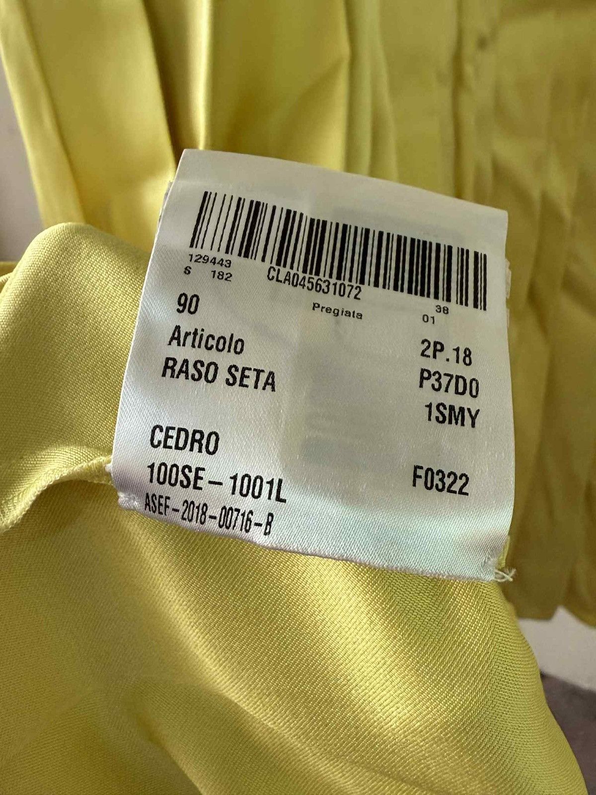 Prada SS2018 Prada Yellow Silk Dress Size XS / US 0-2 / IT 36-38 - 12 Thumbnail
