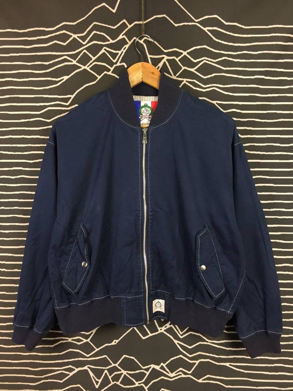 Vintage Journey Club Le Bleu Embroidered Logo Bomber Jacket Size US M / EU 48-50 / 2 - 1 Thumbnail