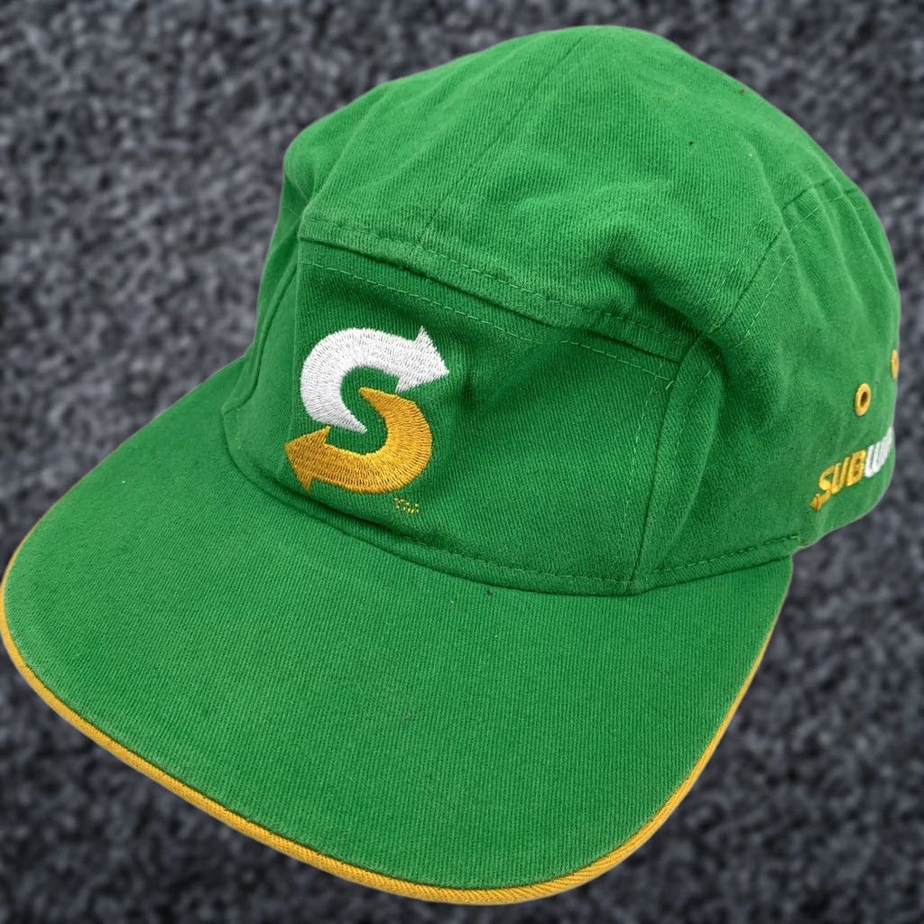 Vintage Subway Hat Cap 5 Panel Snap Back Mens Green Twill One Size Baseball Workwear Mens Size ONE SIZE - 1 Thumbnail