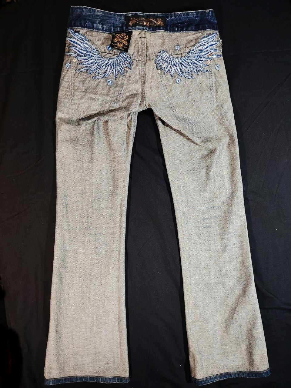 Japanese Brand Red Pepper Y2K Flare Distressed Jeans W30 (25) Size US 30 / EU 46 - 9 Thumbnail