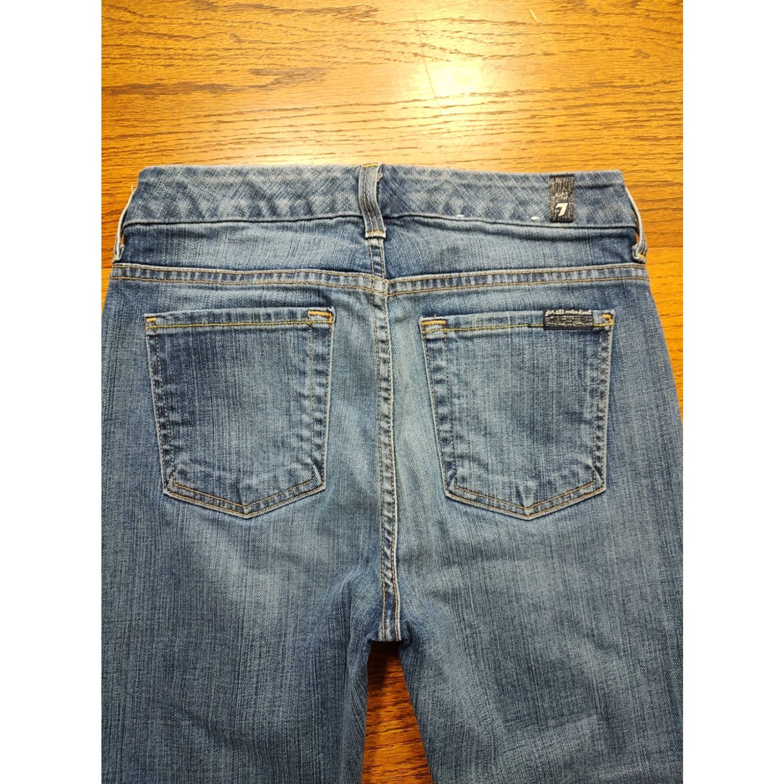 7 For All Mankind VINTAGE 7 For All Mankind Womens Skinny Jeans Blue Denim High Waisted 29 Inseam 25x29 City 90s Mens/Womens Size 42" / US 20 - 2 Thumbnail