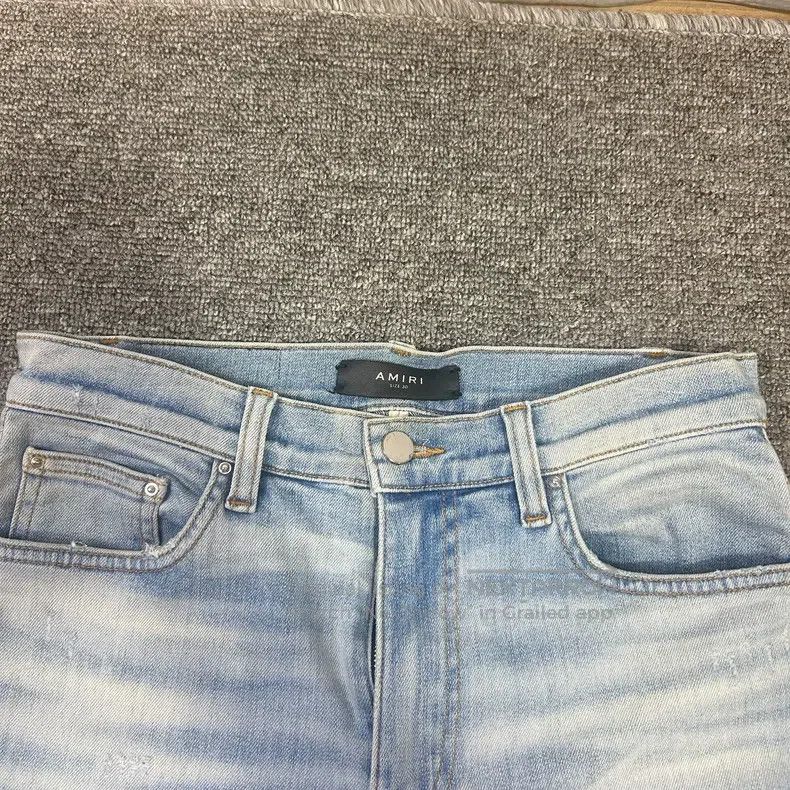 Amiri Amiri Size 30 Classic OG old white leather stitching blue c Size US 30 / EU 46 - 3 Thumbnail