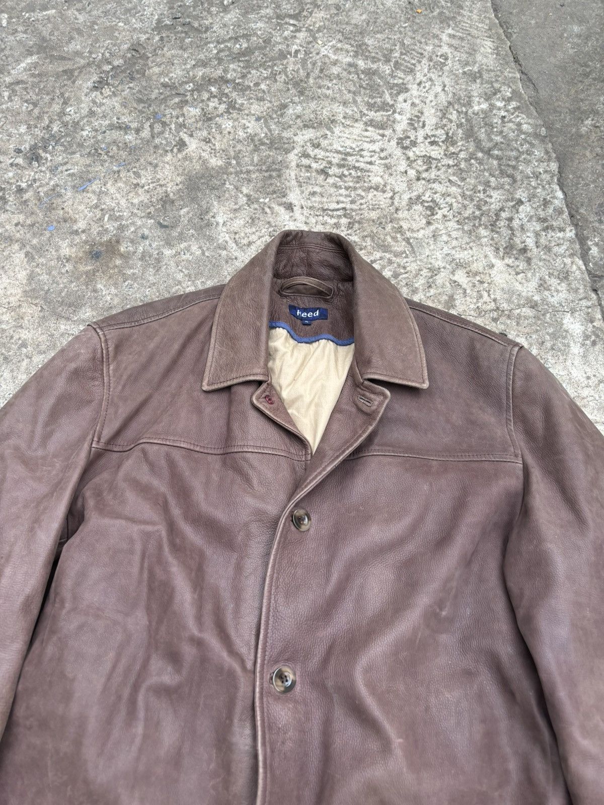 Genuine Leather Vintage Reed Brown Leather Jacket Size US XL / EU 56 / 4 - 7 Thumbnail