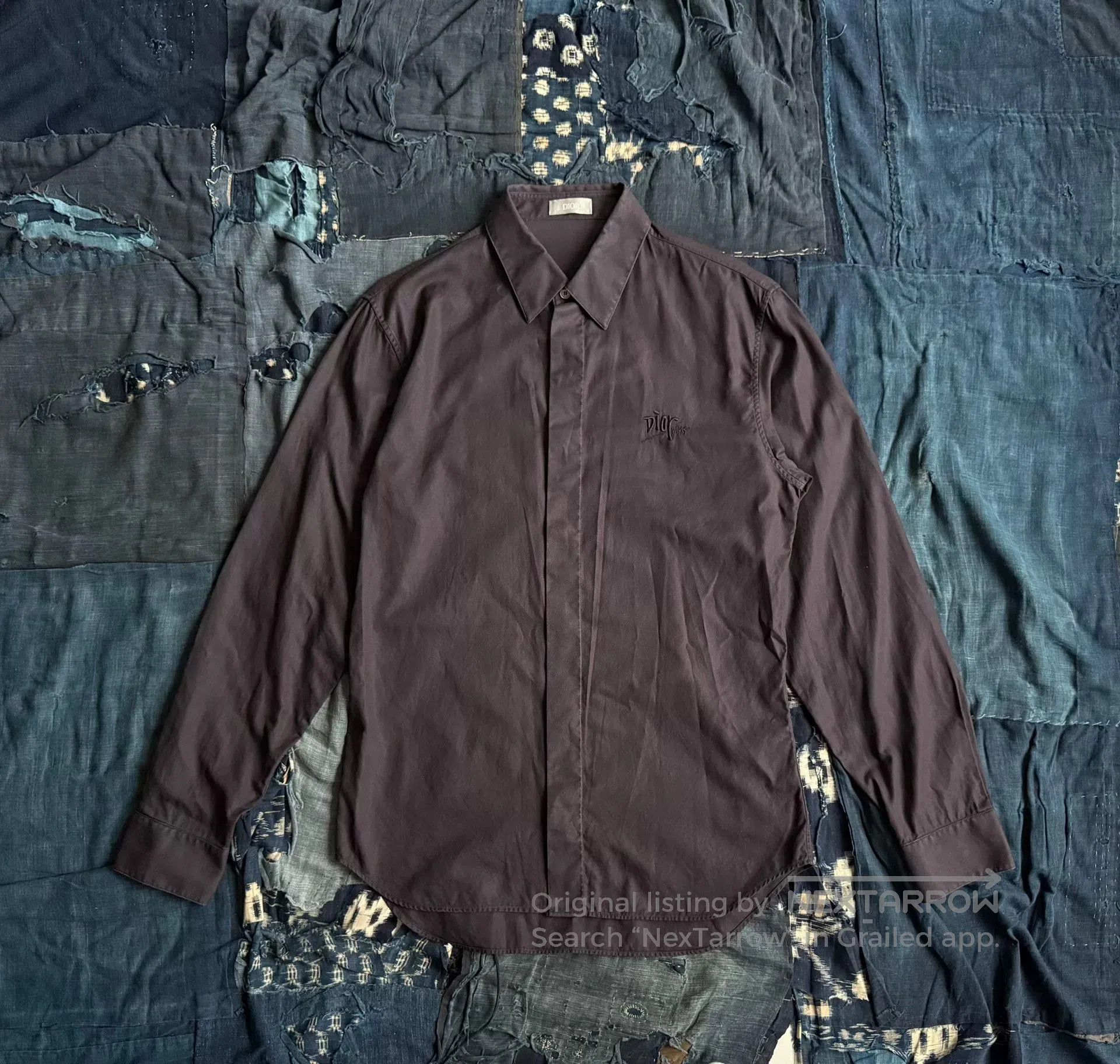 Dior Dior Embroidered Logo Long Sleeve Shirt. Size US M / EU 48-50 / 2 - 1 Thumbnail