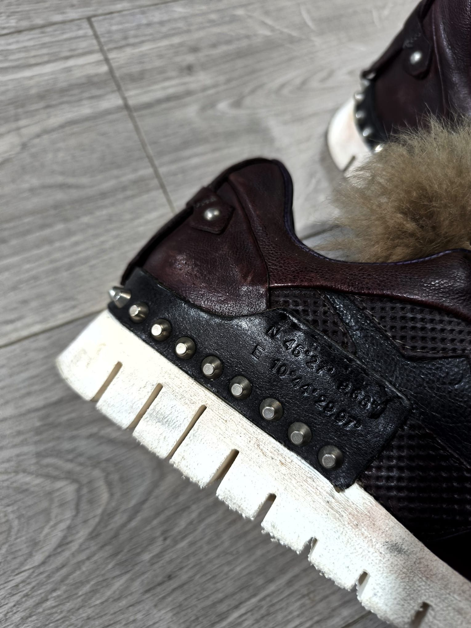 A.S.98 A.S.98 Denastar leather sneakers fur detailed studded Size US 10 / IT 40 - 14 Thumbnail