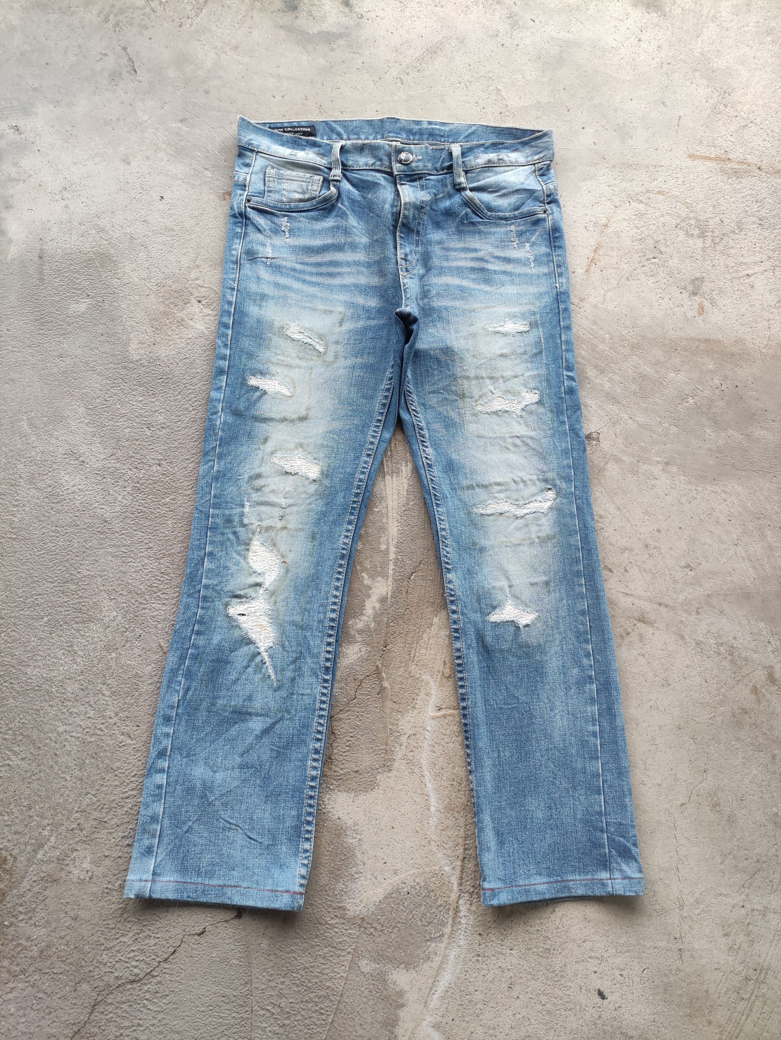 Japanese Brand Vintage GRF Collection Jean Distressed Faded Denim Size US 36 / EU 52 - 1 Thumbnail