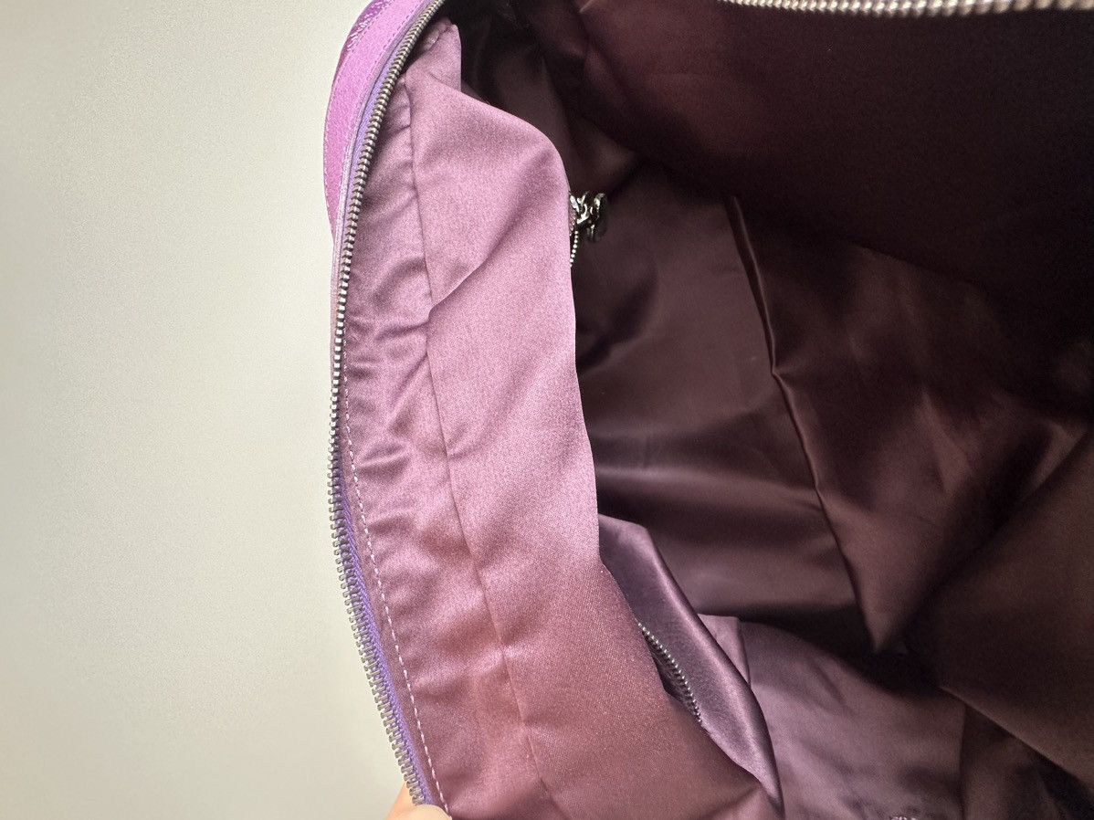 Moschino Moschino Purple Crinkled Patent Double Zip Pocket Duffel Bag Size ONE SIZE - 14 Thumbnail