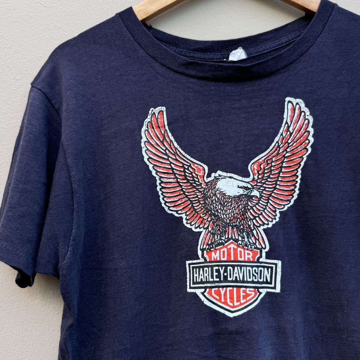 Harley Davidson × Vintage Vintage harley davidson 70s 80s rare tee Size US XL / EU 56 / 4 - 2 Thumbnail