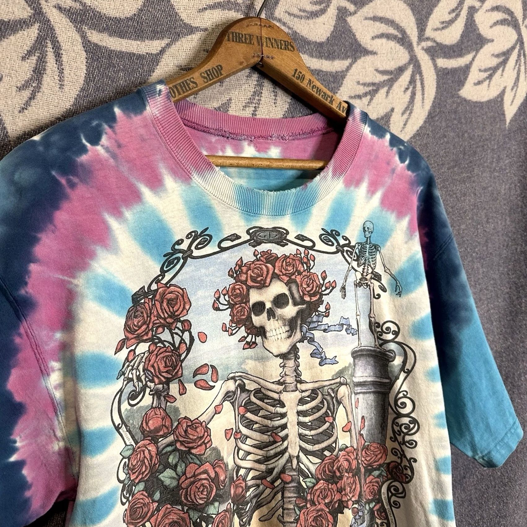 Vintage VINTAGE Grateful Dead T Shirt Rose Skeleton Tye Dye 90s Large Mens Size US L / EU 52-54 / 3 - 2 Thumbnail