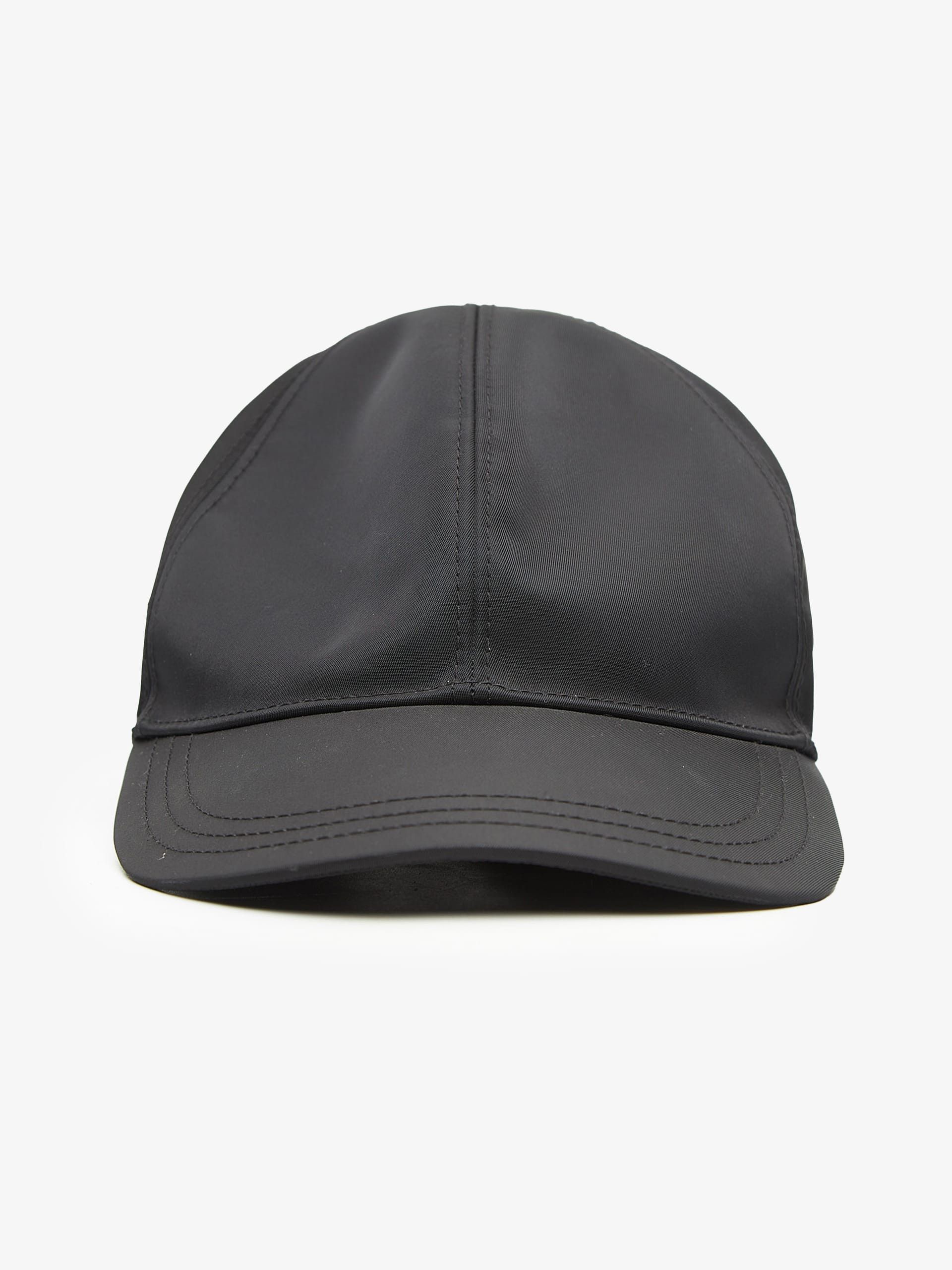 Prada Black Polyamide Logo Patched Cap Size ONE SIZE - 1 Thumbnail