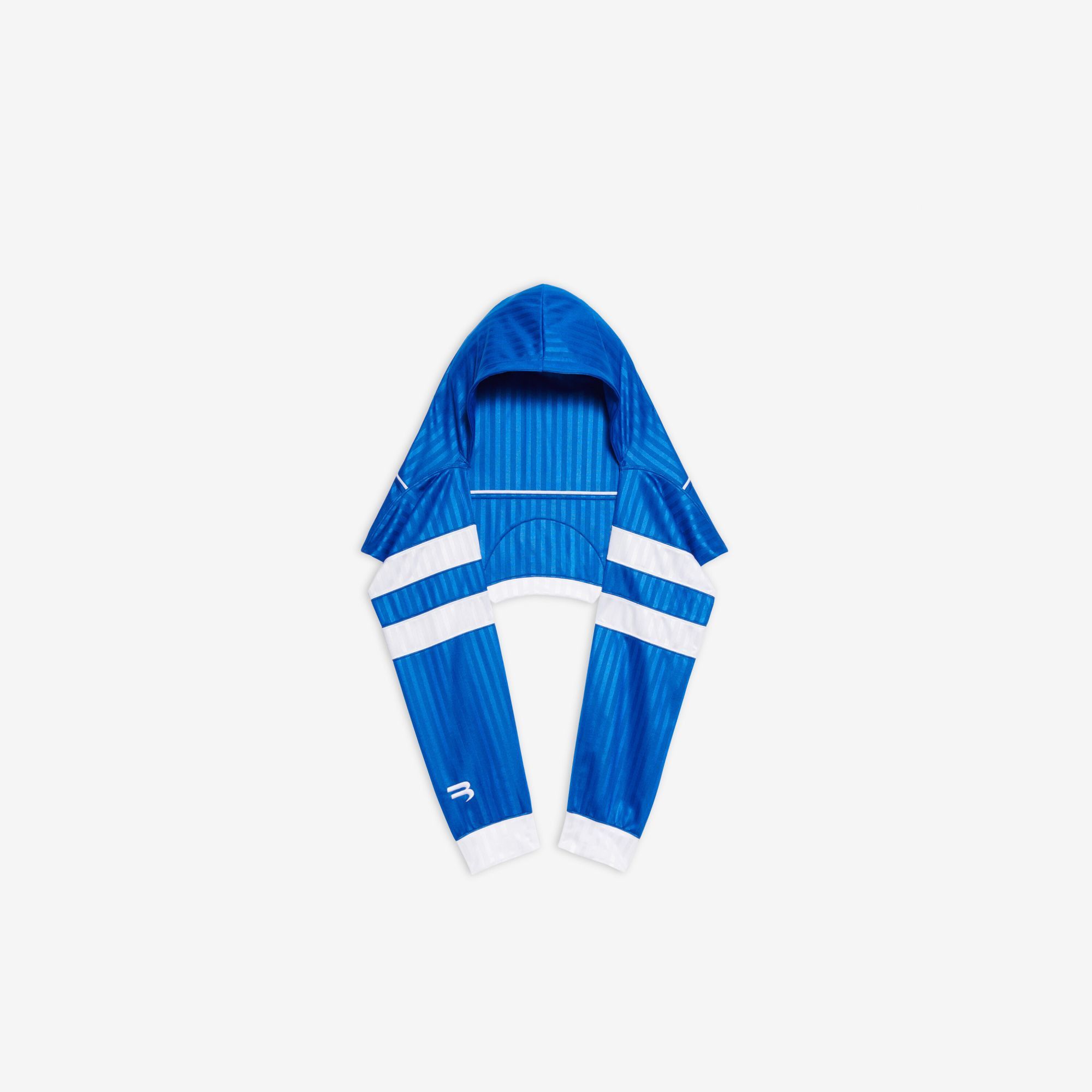 Balenciaga o1rshd Size: M / Soccer Hood Scarf in Blue/White Size ONE SIZE - 2 Thumbnail