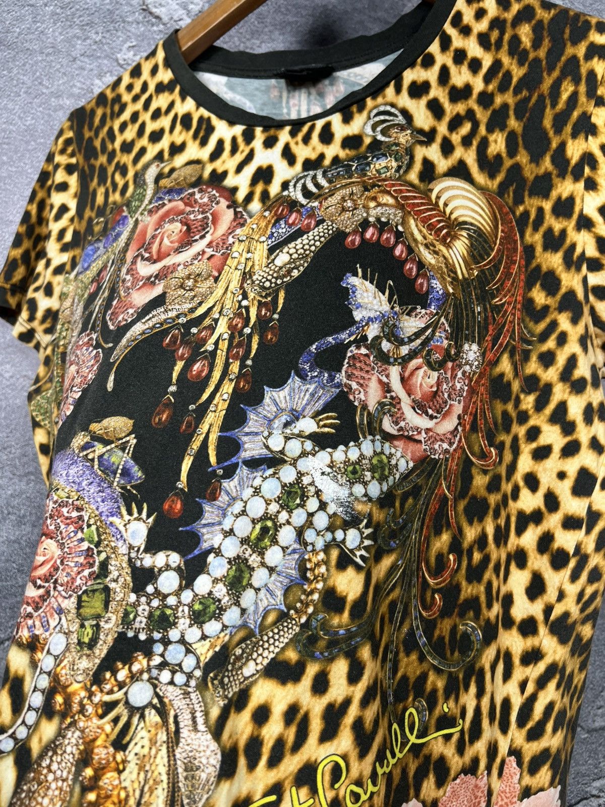 Just Cavalli Vintage Just Cavalli Leopand/Floral Print T-shirt Tee Size S / US 4 / IT 40 - 6 Thumbnail