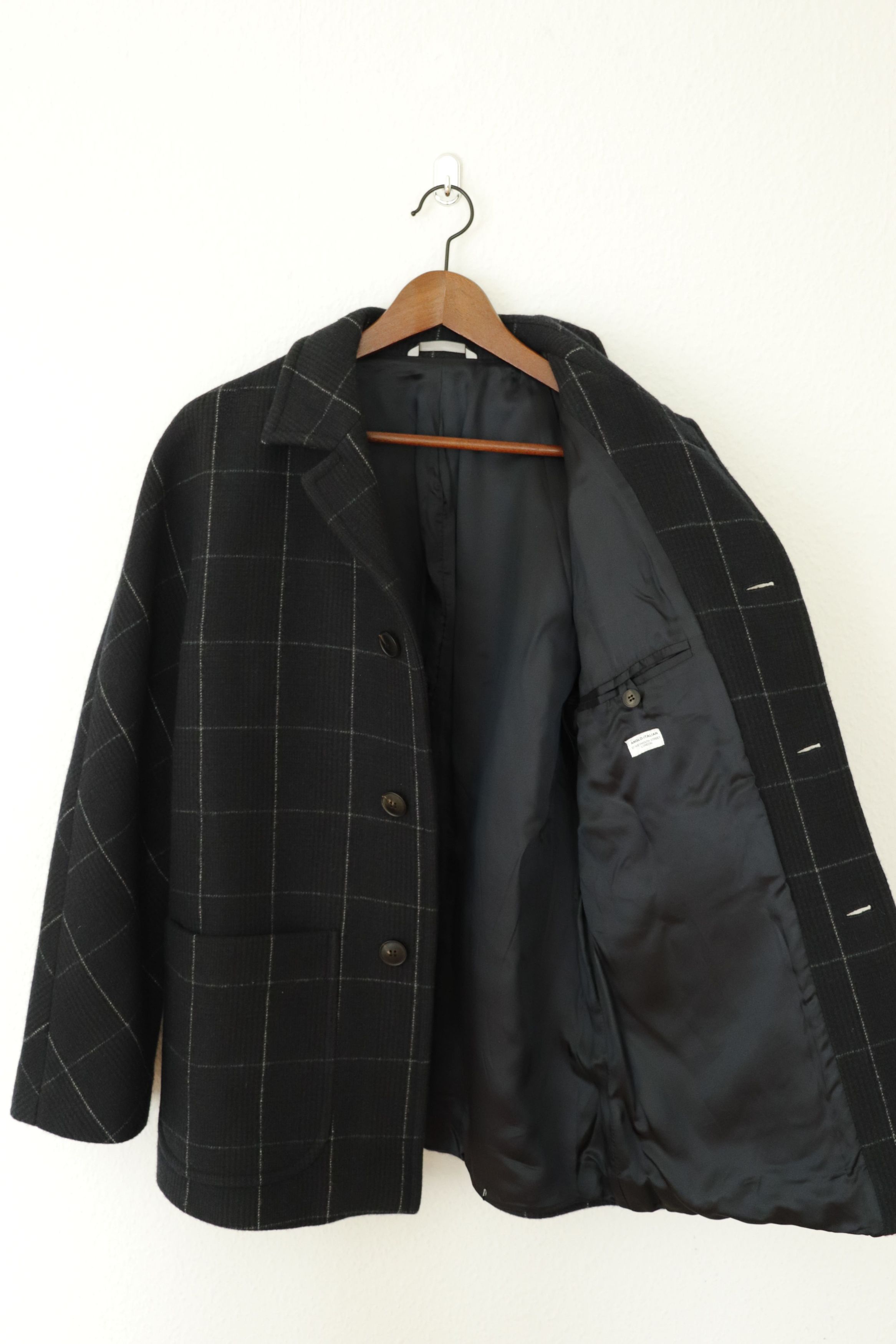 Anglo-Italian Three Bucket Pocket Jacket in Windowpane Check Size US S / EU 44-46 / 1 - 7 Thumbnail
