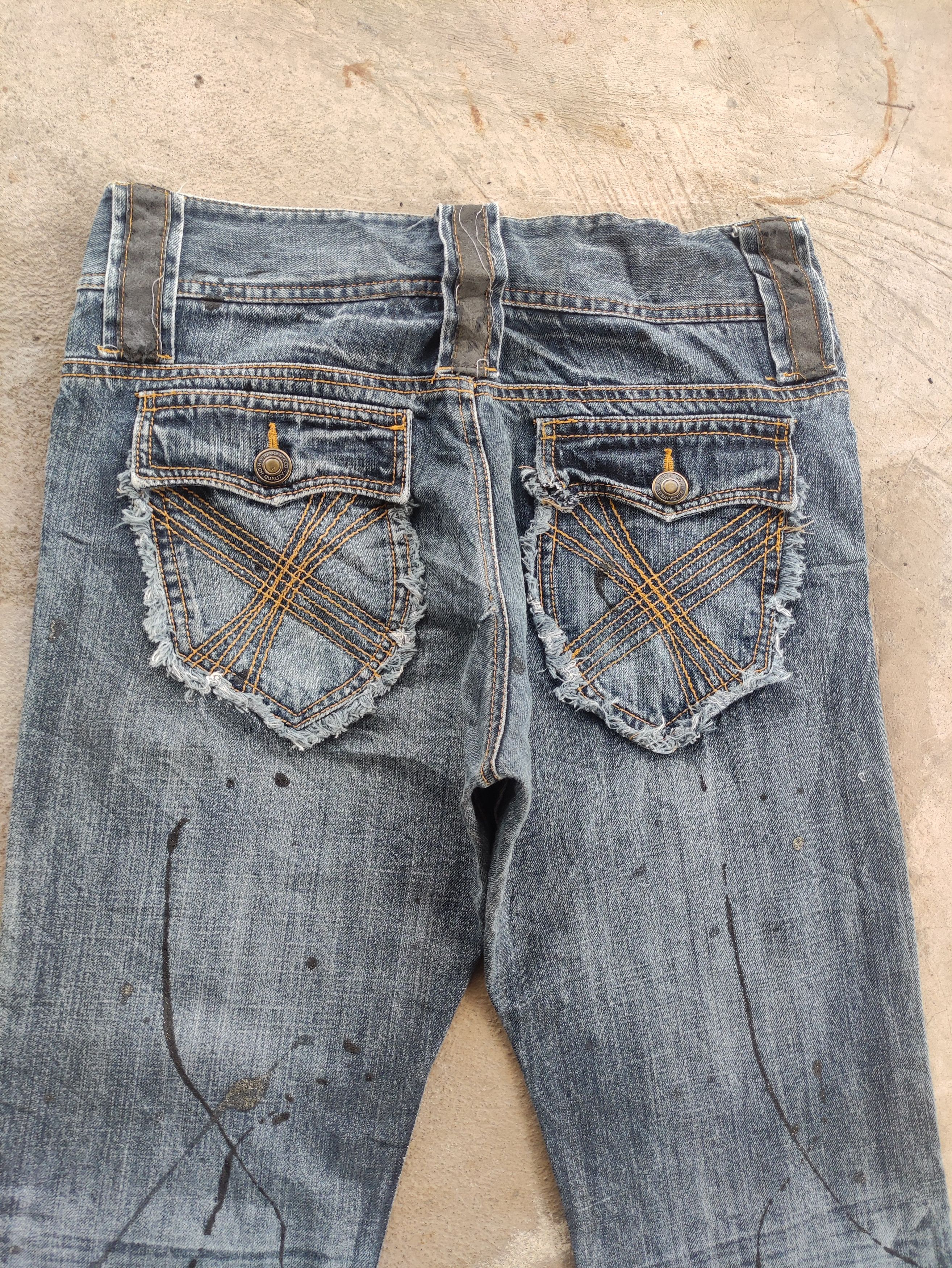 Japanese Brand Vintage Japanese Micro Flare Distressed Faded Denim Jean Size US 32 / EU 48 - 10 Thumbnail