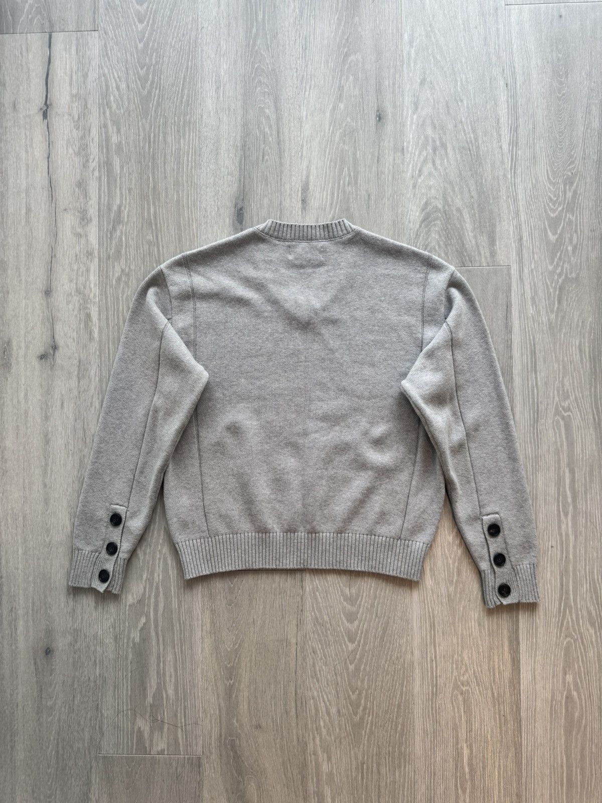 Other Bleeding Indigo Grey Emile V-Neck Knit Sweater Size US L / EU 52-54 / 3 - 2 Thumbnail