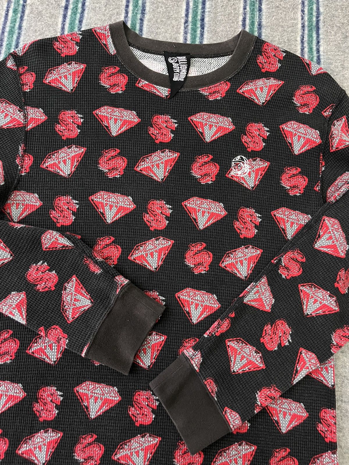 Billionaire Boys Club BBC Dollar & Diamond Waffle Crewneck. Size US L / EU 52-54 / 3 - 5 Thumbnail