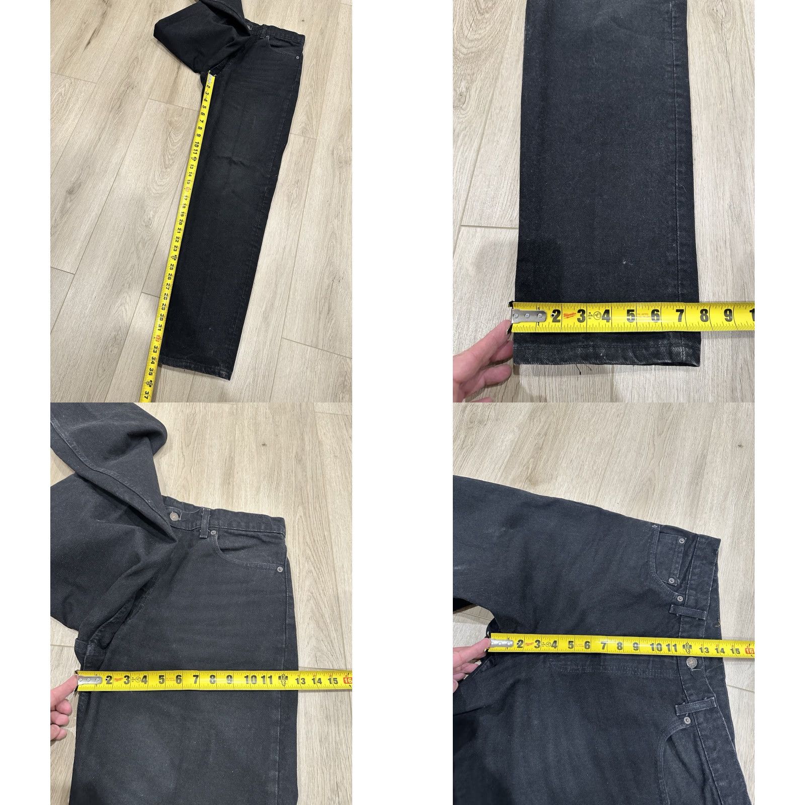 Levi's VINTAGE Levi's 550 Jeans Mens 34x34 Black Denim Cotton Straight Relaxed Made USA Size US 34 / EU 50 - 9 Thumbnail