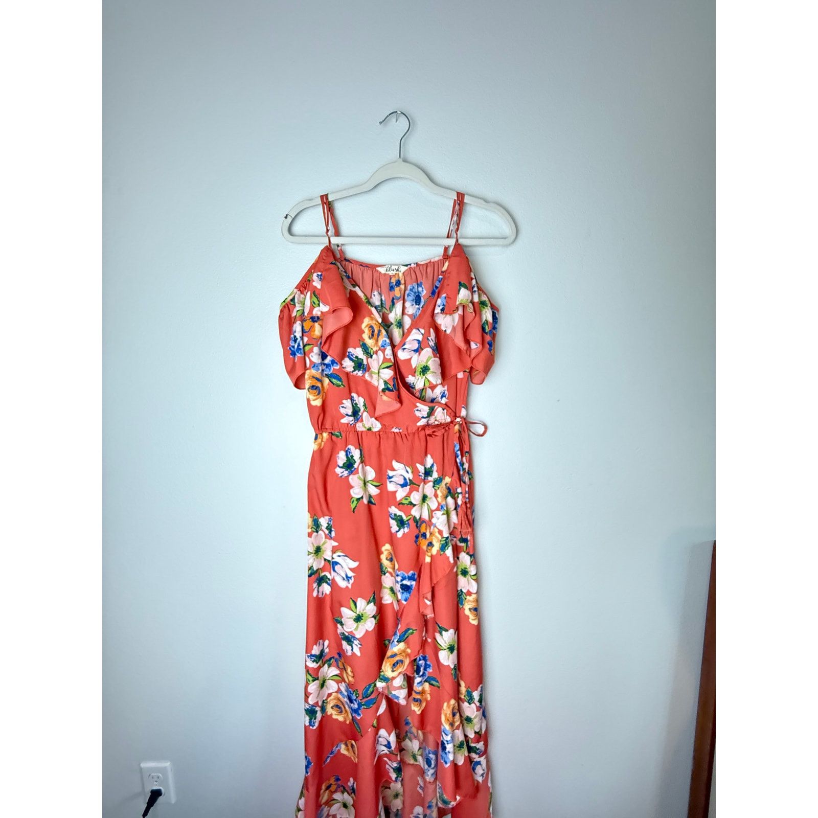 Blush Hint of Blush Ruffled Maxi Dress, Sz L Size L / US 10 / IT 46 - 6 Thumbnail