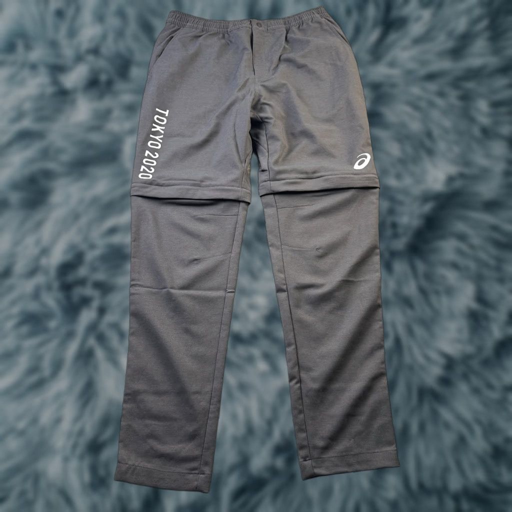 Asics ASICS Pants Mens XL Gray Convertible Tokyo 2020 Olympics Running & Jogging Sweatpants Size US 36 / EU 52 - 1 Thumbnail