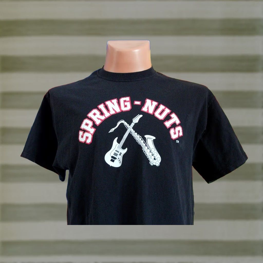 Gildan Bruce Springsteen Legendary SPRING-NUTS Fan Club T Shirt Mens LRG Rock The Boss Black Cotton Gildan Short Sleeve Crew Neck 2010-2019 Vintage No Size US L / EU 52-54 / 3 - 1 Thumbnail