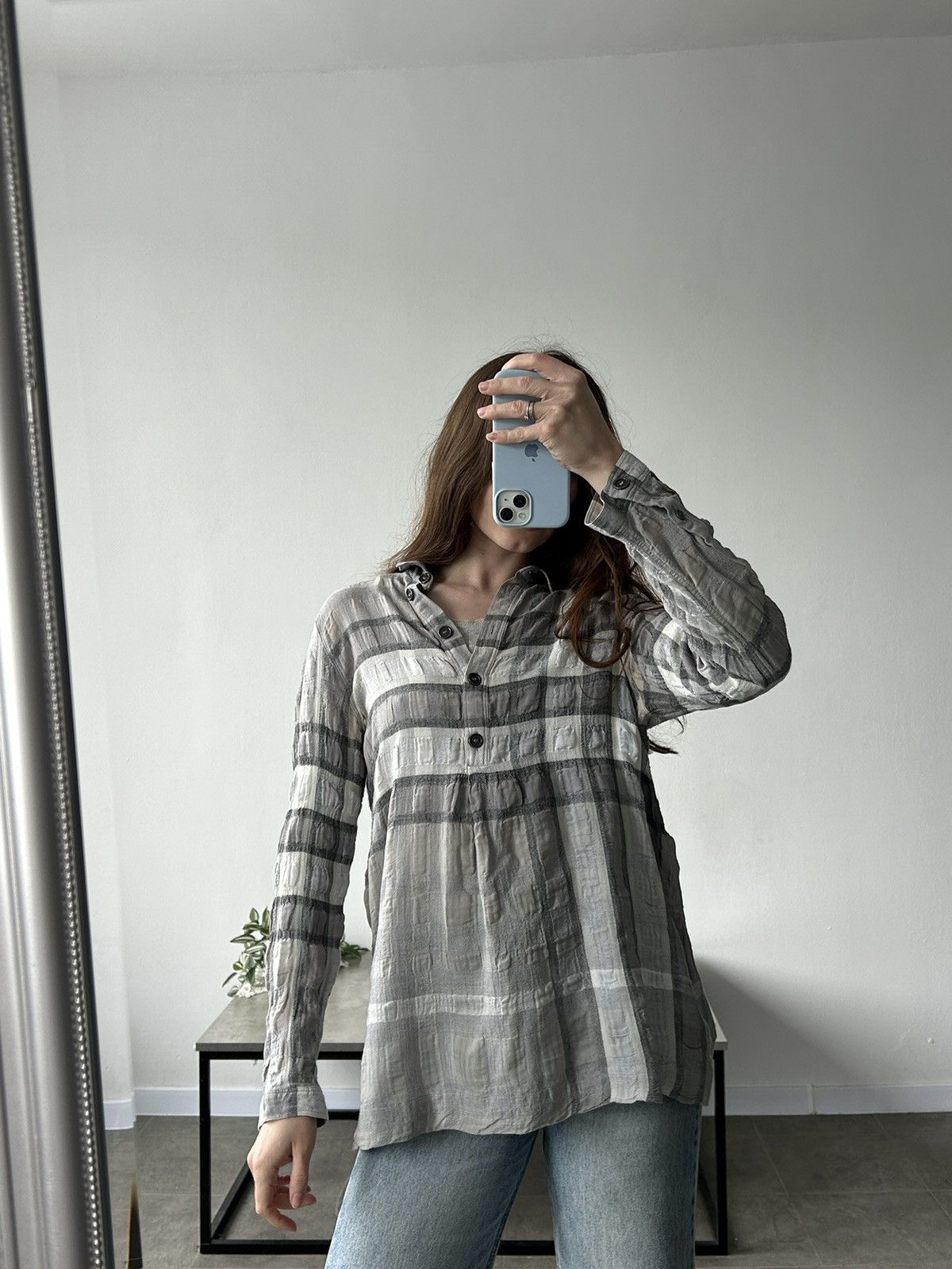 Burberry Burberry Brit nova check gray wool shirt women’s Size S / US 4 / IT 40 - 3 Thumbnail