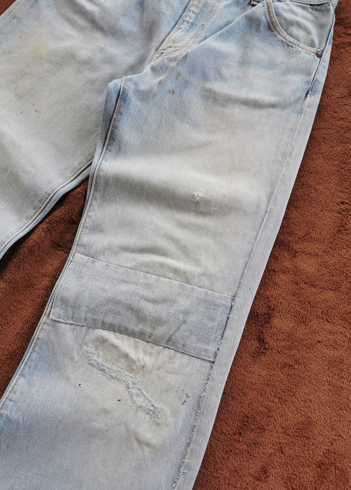 Edwin Vintage Edwin Distressed Patchwork Denim Jeans Size US 30 / EU 46 - 4 Thumbnail