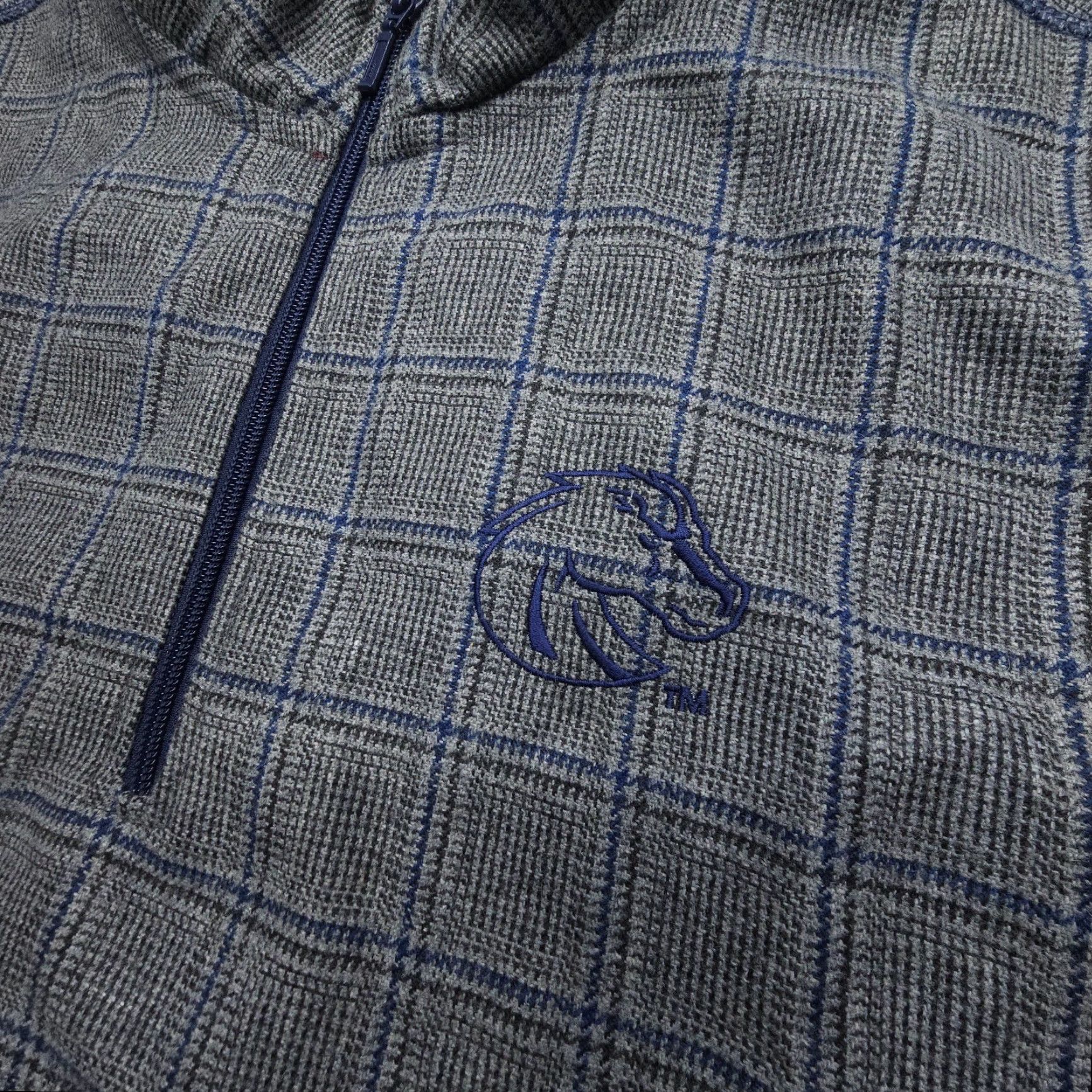 Vintage Genuine Outdoor Gear by Horn Legend Wool Blend 1/4 Zip Jacket Mens Large Gray Plaid Outdoor 1/4 Zip Horn Legend Mens Large Jacket Size US L / EU 52-54 / 3 - 5 Thumbnail