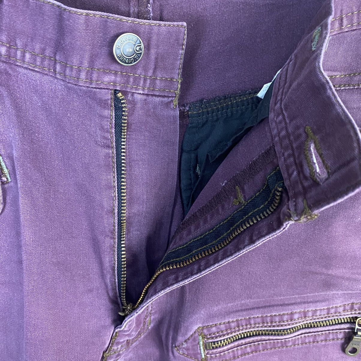 Japanese Brand DL G Ground Purple Cargo Multipocket Pants #C1001 Size US 33 - 14 Thumbnail