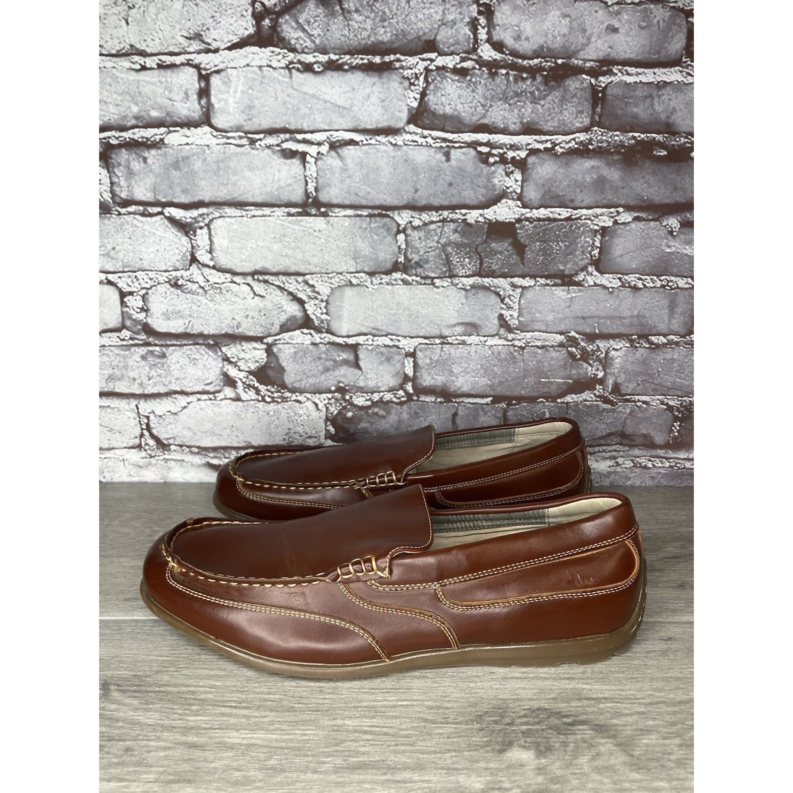 Nunn Bush Nunn Bush Dual Comfort Brown Faux Leather Driving Loafers Sh Size US 10 / EU 43 - 15 Thumbnail