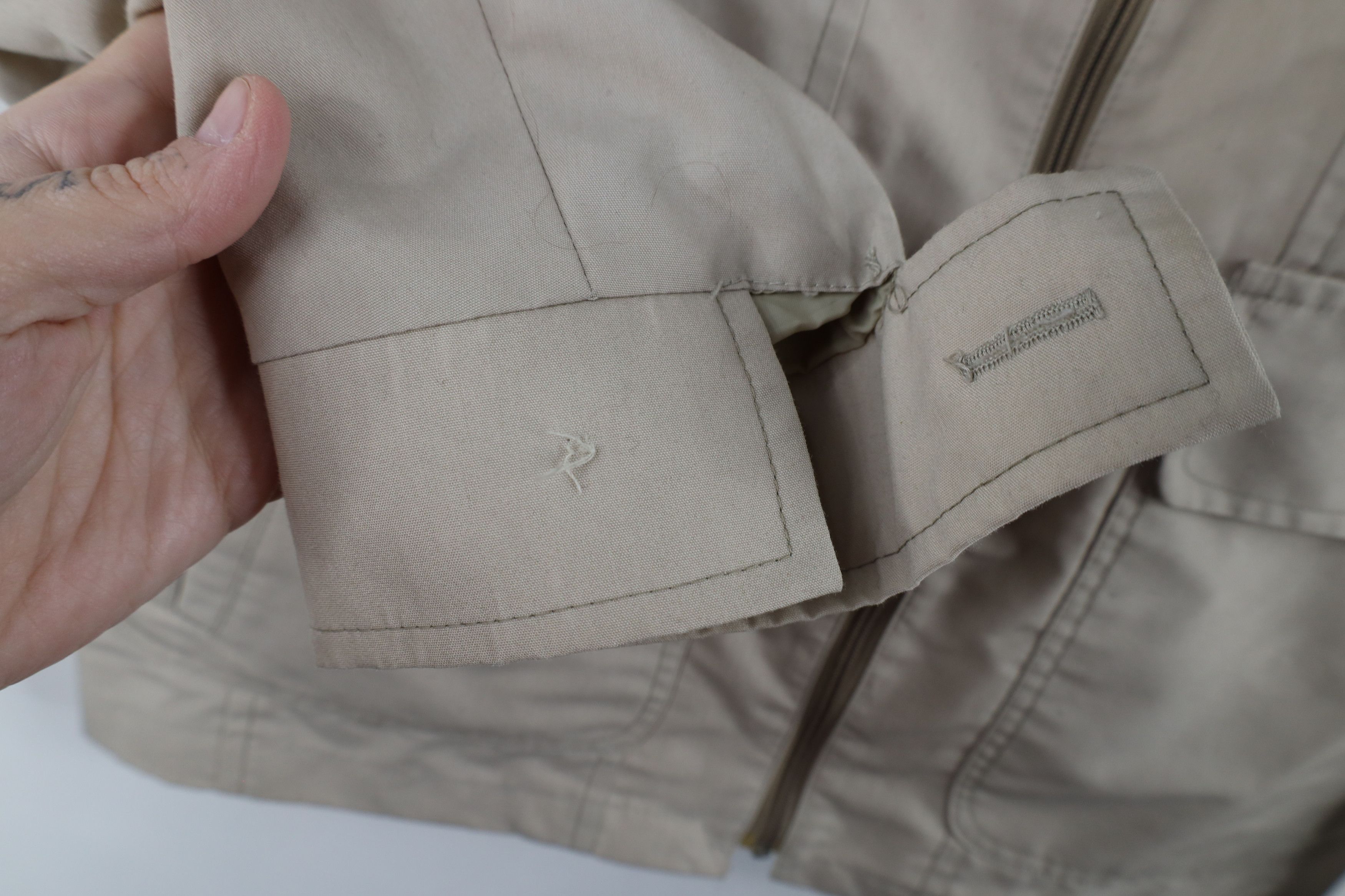 Vintage Vintage 70s Streetwear Full Zip Bomber Jacket Beige USA Size US L / EU 52-54 / 3 - 7 Thumbnail