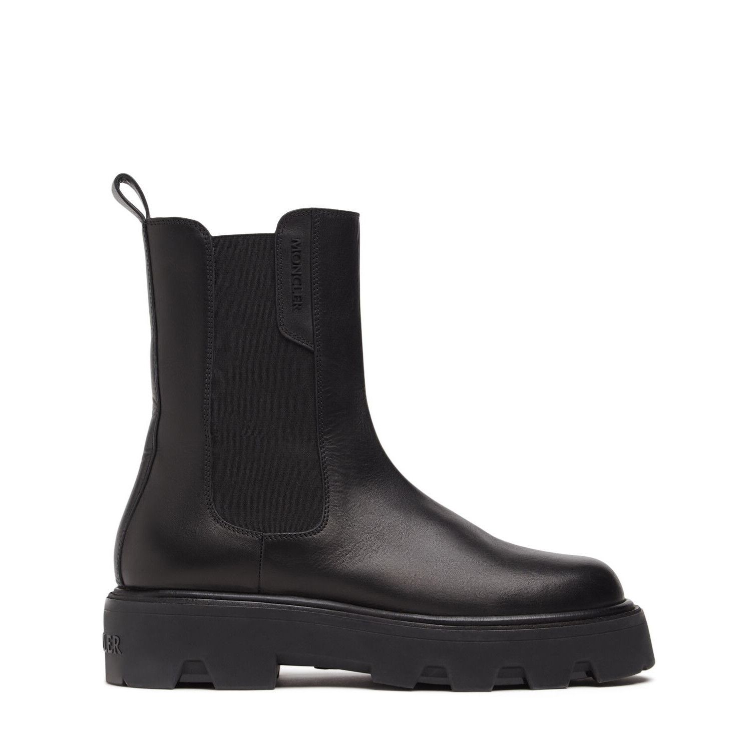 MONCLER Aurea Black Leather Boots New (Women's size:8;)