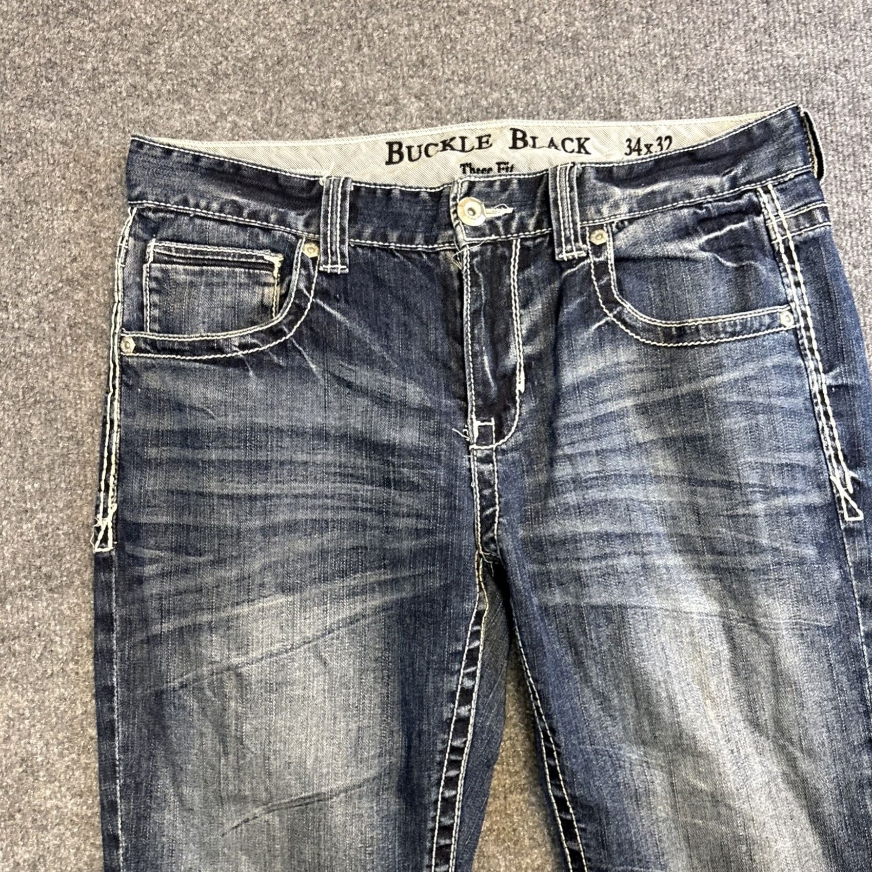 Buckle Black Buckle Black Jeans Mens 34x32 Blue Denim Cotton Straight Leg 5-Pocket Buckle Bke Regular Fit Jeans Size US 34 / EU 50 - 3 Thumbnail
