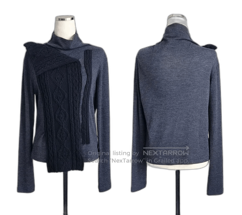 Yohji Yamamoto Y's Knit Panel Long Sleeve Top