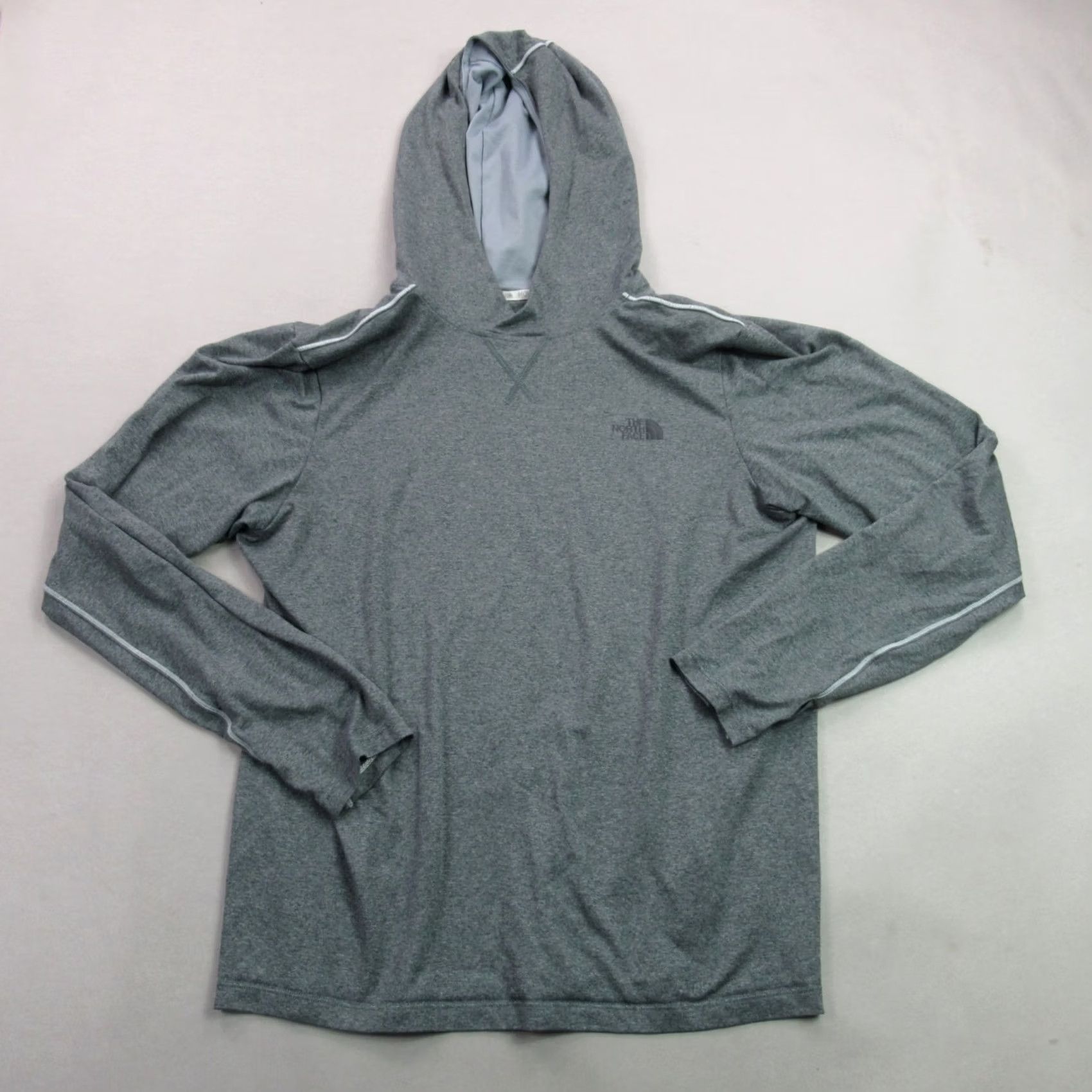 The North Face The North Face Hoodie Mens M Long Sleeve Hooded Pullover Gray/Navy Blue Casual Pullover Hoodie Men’s Regular Fit All Seasons Pockets Logo Size US M / EU 48-50 / 2 - 2 Thumbnail