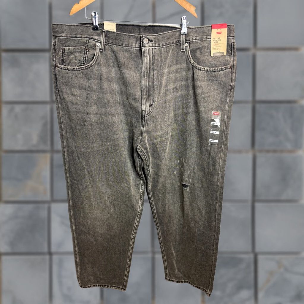 Levi's Levi's 550 Jeans Relaxed Straight Mens 48X34 Black 90s Retro Vintage Style Distressed 5-Pocket Denim Jeans Size US 32 / EU 48 - 1 Thumbnail